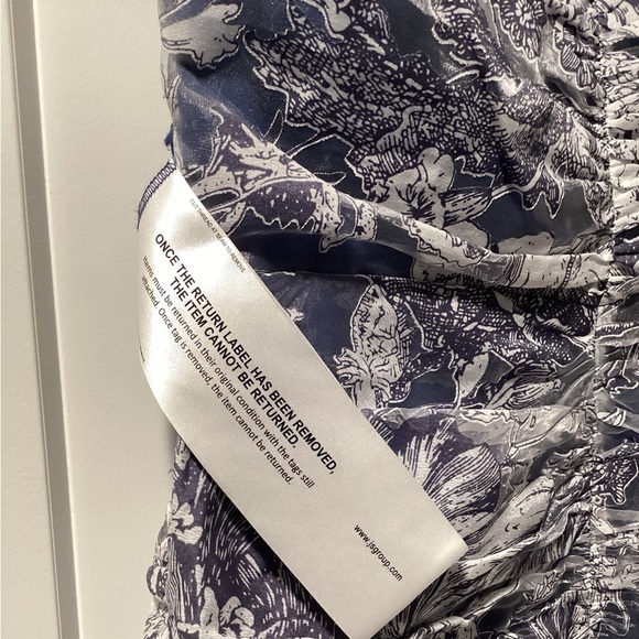 NWT JS Collections Blue Maddison V-neck Column Gown Size 2 - Picture 7 of 9